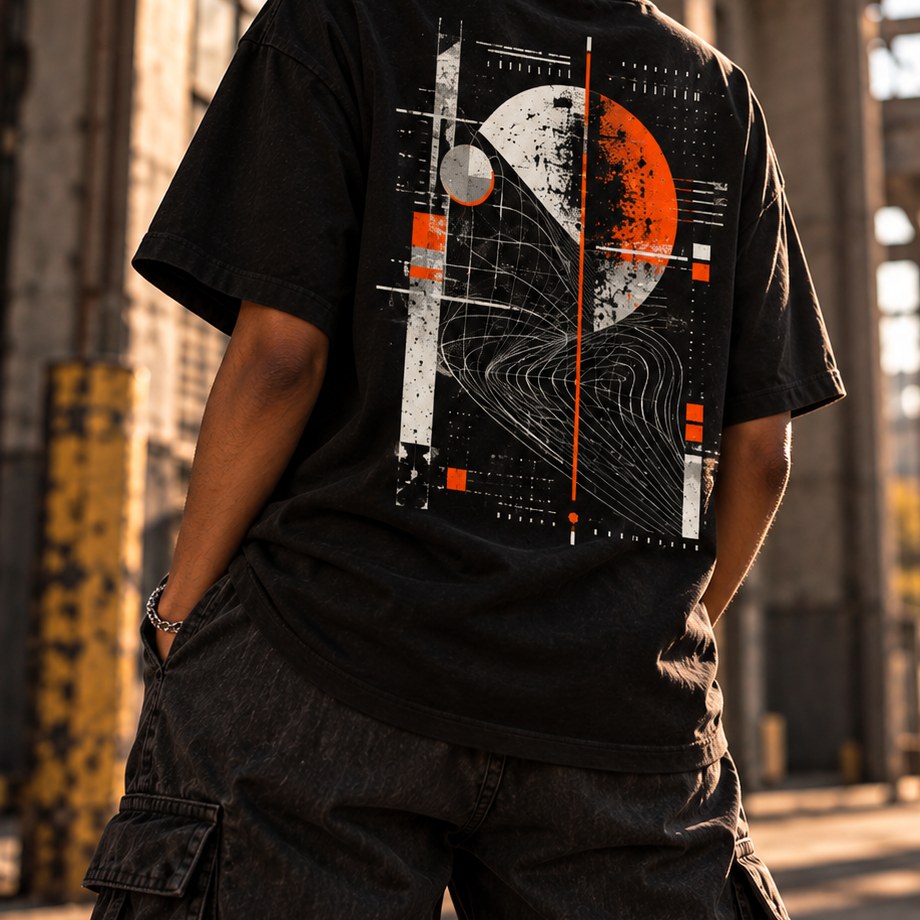 Close-up of ECLIPSE / REVERSE T-shirt design