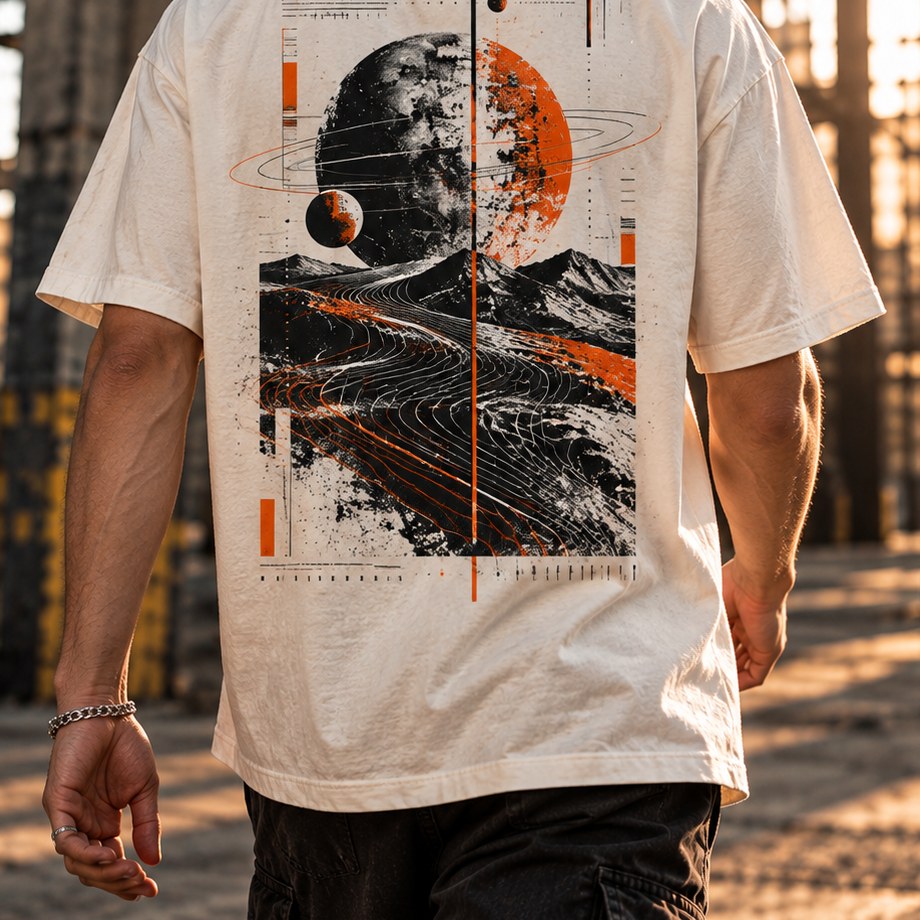 Close-up of FAR SIDE / REVERSE T-shirt design