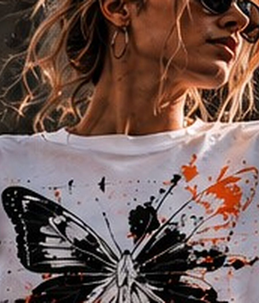 Model wearing TRANSIENT T-shirt